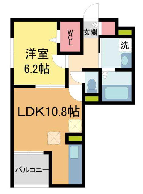ルーチェ(1LDK/1階)の間取り写真