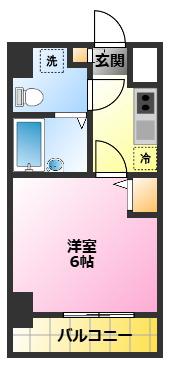 マイナビSTAY中原新丸子東(1K/3階)の間取り写真