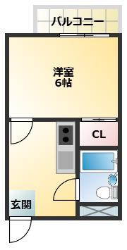 ウィンライフ中野(1DK/3階)の間取り写真