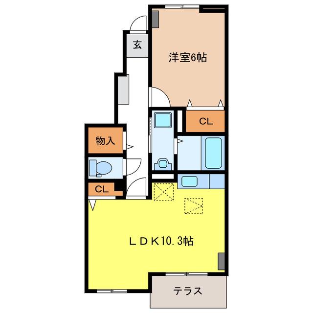 フィレール(1LDK/1階)の間取り写真