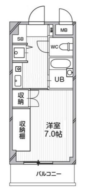 TS GARDEN 都筑ふれあいの丘(ワンルーム/5階)の間取り写真