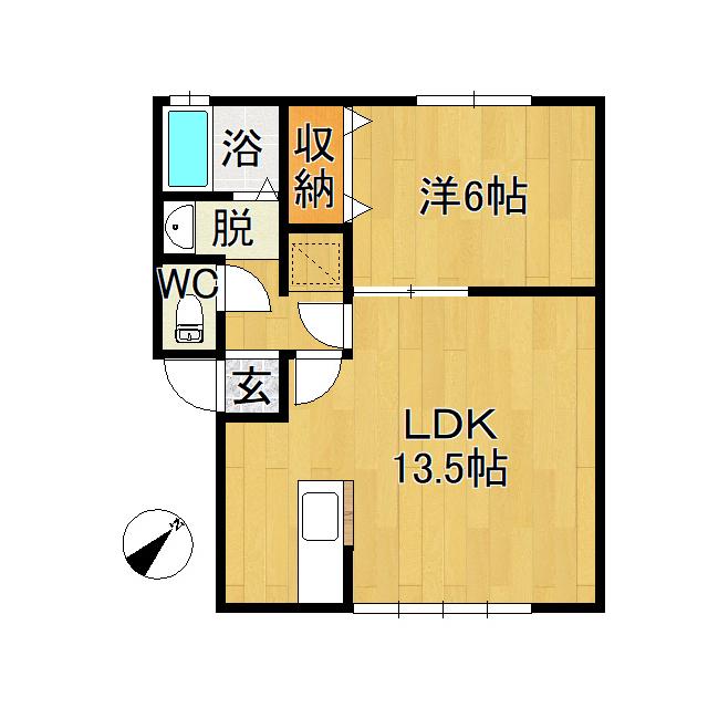 サイレントステージ(1LDK/2階)の間取り写真