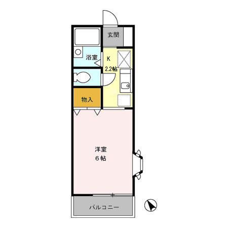 トゥインクルコート大町5番館(1K/1階)の間取り写真