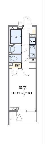 クレイノミオラヴィラ(1K/3階)の間取り写真