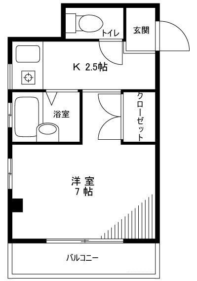 和幸ビル(1K/3階)の間取り写真