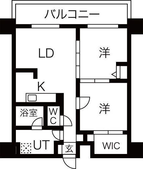 アーバンポイント高崎(2LDK/6階)の間取り写真