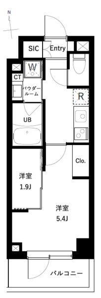 アーバンパーク高井戸(2K/3階)の間取り写真
