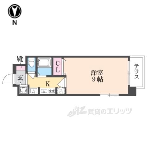 サムティ祇園河原町(1K/1階)の間取り写真