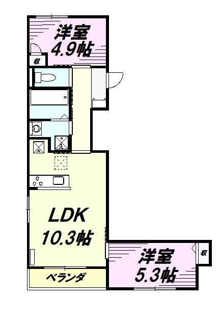 ROJUMAN BONNUR(2LDK/2階)の間取り写真