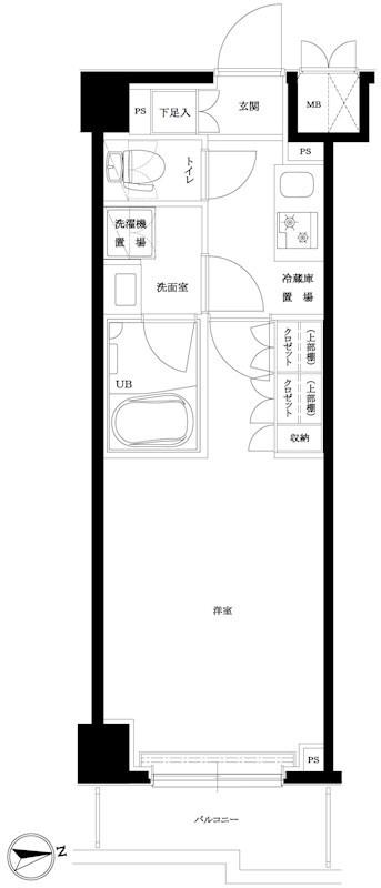 ルーブル横濱矢向(1K/7階)の間取り写真