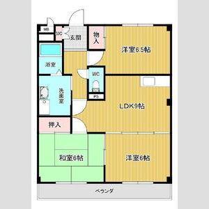 WAVE HOUSE(2LDK/1階)の間取り写真