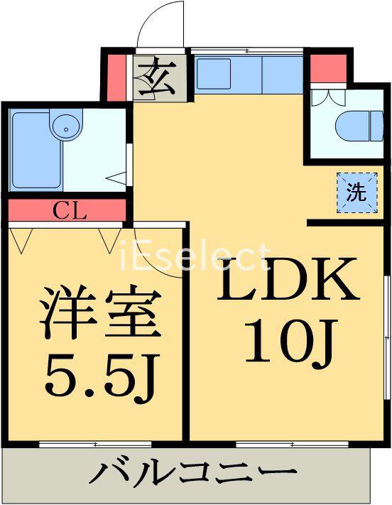 サンシティ末広(1LDK/4階)の間取り写真