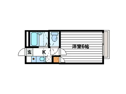 ロフティグリーンヒルズ3A(1K/1階)の間取り写真