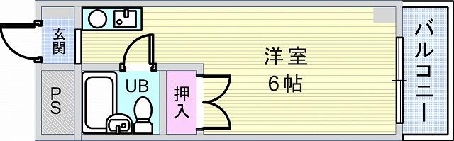 トク・コーポ(ワンルーム/2階)の間取り写真