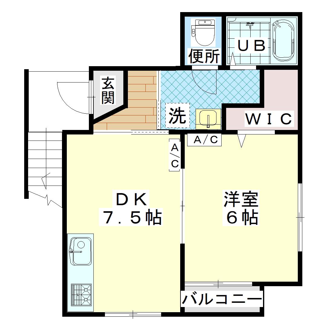 ルック・新高円寺・京(1DK/2階)の間取り写真