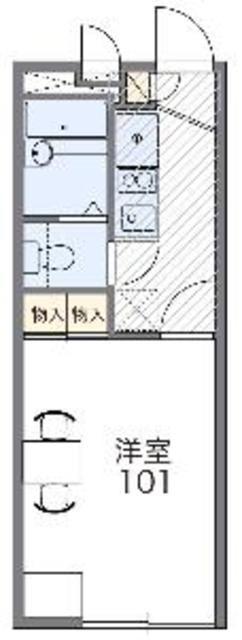 レオパレスソフィアII(1K/1階)の間取り写真