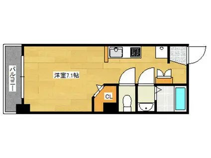 グレース本川 (ワンルーム/7階)の間取り写真