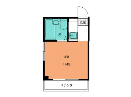 グレースケヤキダイ(ワンルーム/3階)の間取り写真