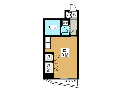 クレセントコート静岡(ワンルーム/3階)の間取り写真