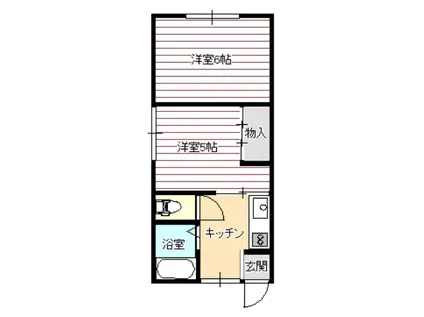 STハイツ中の橋(2K/2階)の間取り写真
