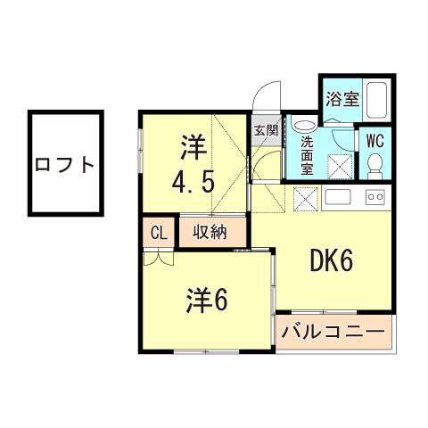スターヒルズマンション(2DK/4階)の間取り写真