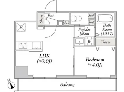 LUMIEC NEGISHI(1LDK/2階)の間取り写真