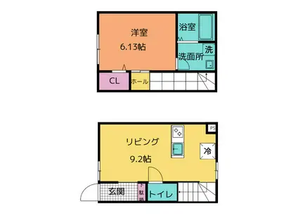 ASCENT那加(1LDK/2階)の間取り写真