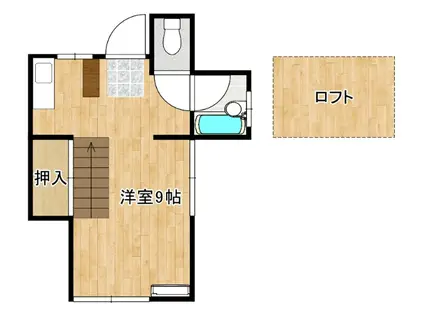 サンシャイン矢岳(1K/2階)の間取り写真
