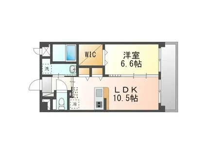 LEGACYみどり町(1LDK/3階)の間取り写真