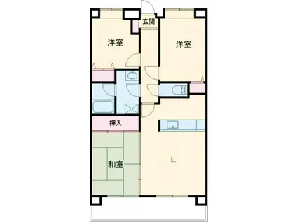 トーカンマンション潮見町(3LDK/7階)の間取り写真