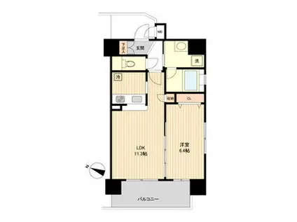 ノーブルプレイス北四番丁(1LDK/5階)の間取り写真