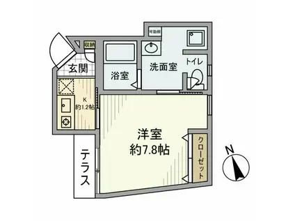 松原戸建ー女性限定-(1K/1階)の間取り写真