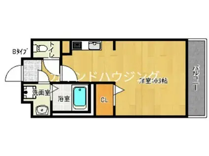 カルチェ ラタン(ワンルーム/1階)の間取り写真