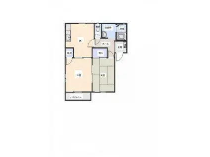 NKコーポ(2DK/2階)の間取り写真