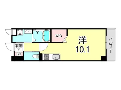 ヴィアノ塩屋町(ワンルーム/2階)の間取り写真