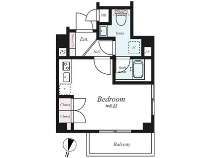 シンシティー板橋本町(ワンルーム/1階)の間取り写真