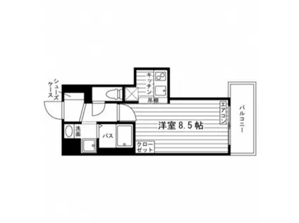 レガーロ小田原(ワンルーム/3階)の間取り写真