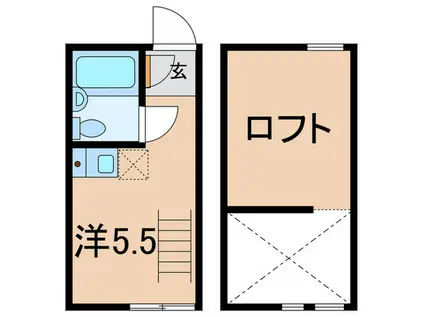 さくら新子安(ワンルーム/2階)の間取り写真