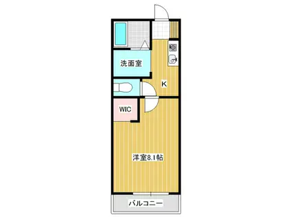 S.PJ(1K/1階)の間取り写真