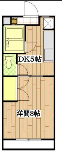 ハウスグラミーII(1DK/1階)の間取り写真