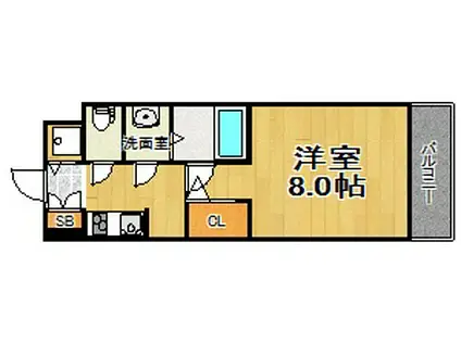 サムティ姫島LIBERLE(1K/8階)の間取り写真