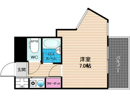 ピュアドーム高宮ロイヤルズ(1K/3階)の間取り写真