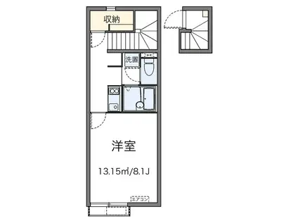 西武池袋線 所沢駅 徒歩12分 2階建 築16年(1K/2階)の間取り写真