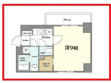 ブラウ菊川(1K/5階)の間取り写真