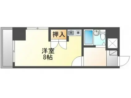 WHITE広島駅前(ワンルーム/2階)の間取り写真