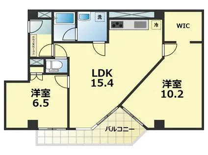 大手町シルクレジデンス(2LDK/2階)の間取り写真