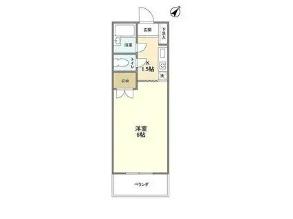 アイコート早稲田(1K/4階)の間取り写真