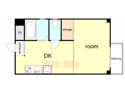 リアライズ甲南山手(1DK/3階)の間取り写真