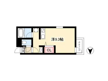 SUCCESSVI(ワンルーム/2階)の間取り写真