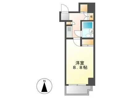 ラウムズ富士見町(1K/5階)の間取り写真